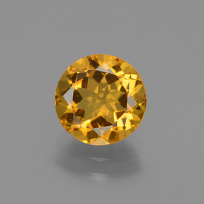 Berillo dorato naturale oro da 1,66 ct, taglio rotondo, VVS-VS