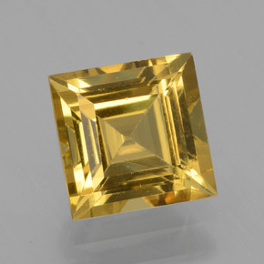 Berillo dorato naturale oro da 1,45 ct, quadrato, VVS-VS