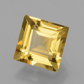 Berillo dorato naturale oro da 1,45 ct, quadrato, VVS-VS