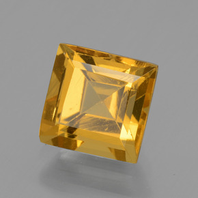 Berillo dorato naturale oro da 1,64 ct, quadrato, VS