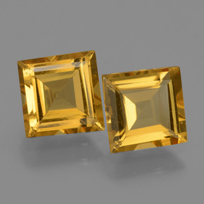 Berillo dorato naturale giallo da 2,78 ct, quadrato, VS