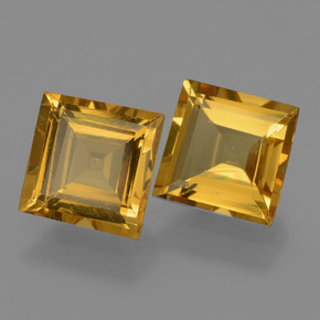 Berillo dorato naturale giallo da 2,78 ct, quadrato, VS