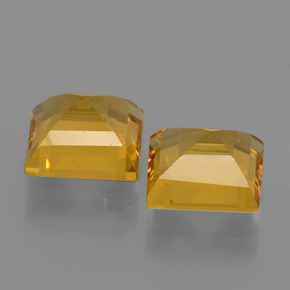 Berillo dorato naturale giallo da 2,78 ct, quadrato, VS