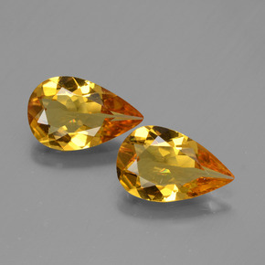 Berillo dorato naturale oro da  ct, taglio a pera, VS