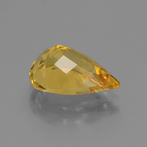 Berillo dorato naturale oro da 2,30 ct, taglio a pera, VVS