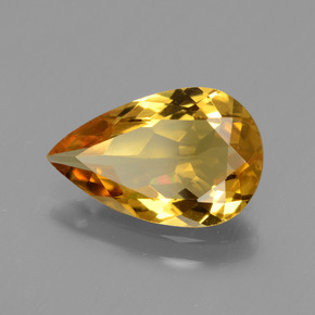Berillo dorato naturale oro da 2,07 ct, taglio a pera, VVS-VS