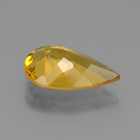 Berillo dorato naturale oro da 2,07 ct, taglio a pera, VVS-VS