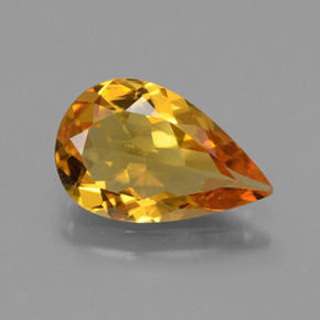 Berillo dorato naturale oro da 1,95 ct, taglio a pera, VVS-VS
