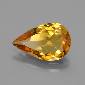 Berillo dorato naturale oro da 1,95 ct, taglio a pera, VVS-VS