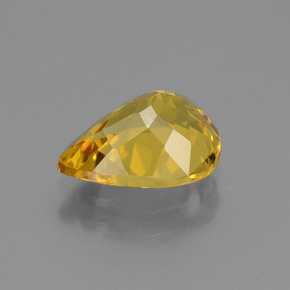 Berillo dorato naturale oro da 1,97 ct, taglio a pera, VVS