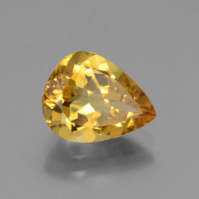 Berillo dorato Giallo oro naturale da 2.11 ct, Forma a pera, VVS