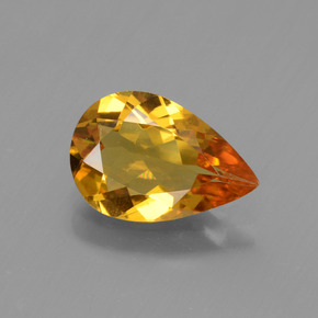 Berillo dorato naturale oro da 1,46 ct, taglio a pera, VVS