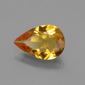Berillo dorato naturale oro da 1,46 ct, taglio a pera, VVS