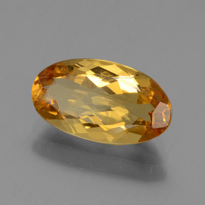 Berillo dorato naturale giallo da 1,74 ct, taglio ovale, VS