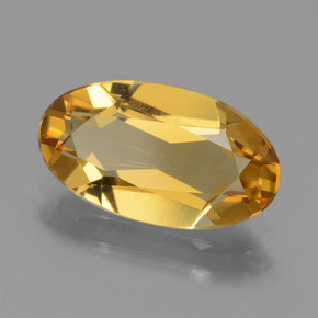 Berillo dorato naturale oro da 1,99 ct, taglio ovale, VVS-VS