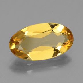Berillo dorato naturale oro da 1,99 ct, taglio ovale, VVS-VS