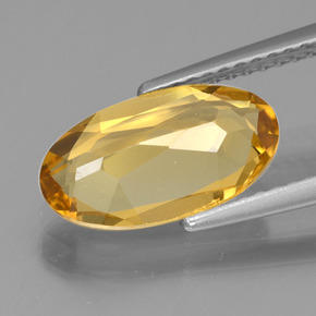 Berillo dorato naturale oro da 1,99 ct, taglio ovale, VVS-VS