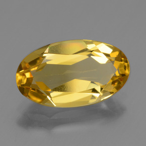 Berillo dorato naturale dorato da 2,25 ct, taglio ovale, VVS-VS