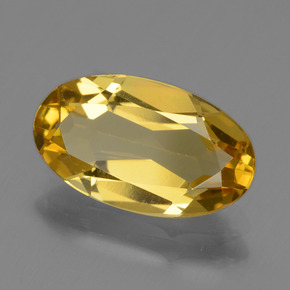 Berillo dorato naturale dorato da 2,25 ct, taglio ovale, VVS-VS