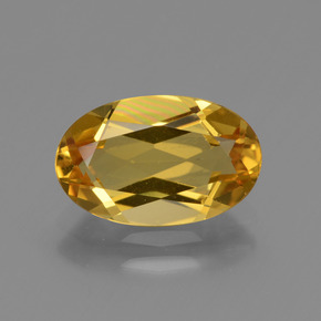 Berillo dorato giallo oro naturale da 2,22 ct, taglio ovale, VVS-VS