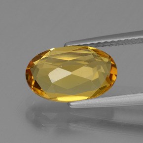 Berillo dorato giallo oro naturale da 2,22 ct, taglio ovale, VVS-VS