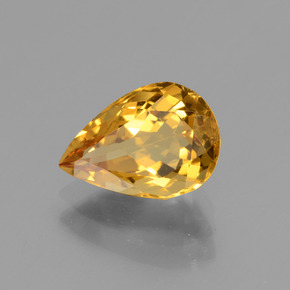 Berillo dorato naturale oro da 1,85 ct, taglio a pera, VVS