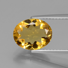 Berillo dorato naturale oro da 2,02 ct, taglio ovale, VVS-VS