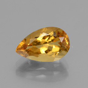 Berillo dorato Giallo oro naturale da 2.18 ct, Forma a pera, VVS-VS