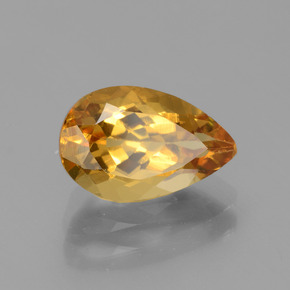 Berillo dorato Giallo oro naturale da 2.18 ct, Forma a pera, VVS-VS