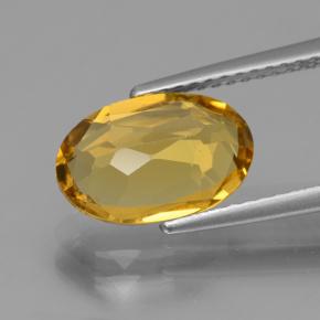 Berillo dorato naturale dorato da 2,29 ct, taglio ovale, VVS-VS