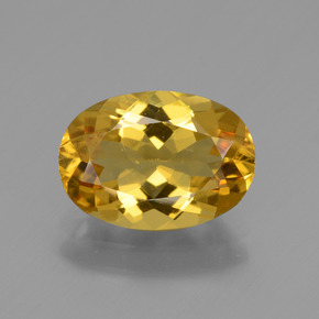 Berillo dorato Giallo oro naturale da 1.85 ct, Taglio ovale, VVS-VS