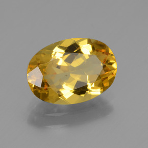 Berillo dorato Giallo oro naturale da 1.85 ct, Taglio ovale, VVS-VS