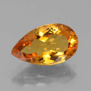 Berillo dorato naturale oro da 3,16 ct, taglio a pera, VVS-VS