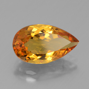 Berillo dorato naturale oro da 3,16 ct, taglio a pera, VVS-VS