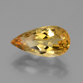 Berillo dorato naturale giallo da 2,49 ct, taglio a pera, VVS-VS