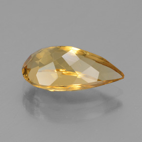 Berillo dorato naturale giallo da 2,49 ct, taglio a pera, VVS-VS
