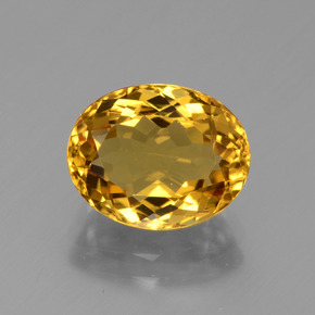 Berillo dorato naturale oro da 2,73 ct, taglio ovale, VVS-VS