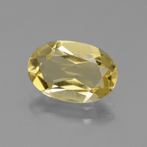 Berillo dorato naturale giallo da 1,97 ct, taglio ovale, VVS-VS