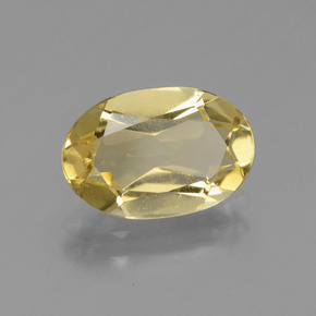 Berillo dorato naturale giallo da 1,97 ct, taglio ovale, VVS-VS