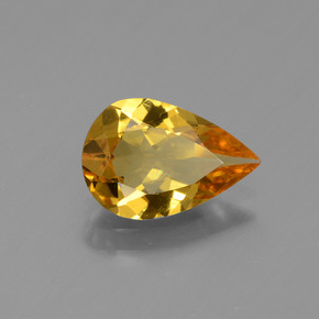 Berillo dorato naturale oro da 1,18 ct, taglio a pera, VVS