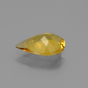Berillo dorato naturale oro da 1,18 ct, taglio a pera, VVS