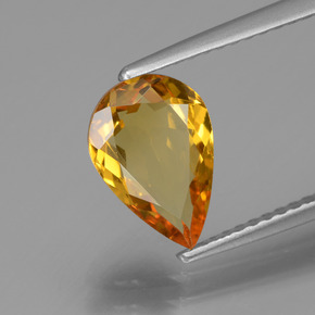 Berillo dorato Giallo oro naturale da 1.39 ct, Forma a pera, VVS
