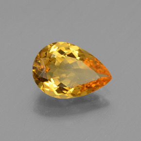Berillo dorato Giallo oro naturale da 1,55 ct, Forma a pera, VVS