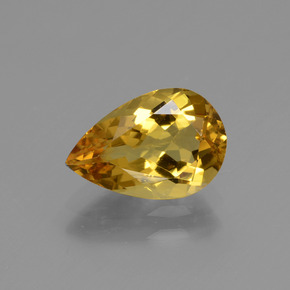 Berillo dorato Giallo oro naturale da 1.49 ct, Forma a pera, VVS