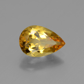 Berillo dorato Giallo oro naturale da 1.49 ct, Forma a pera, VVS