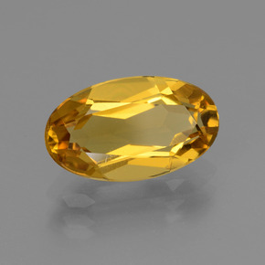 Berillo dorato naturale arancione da 2,26 ct, taglio ovale, VVS-VS