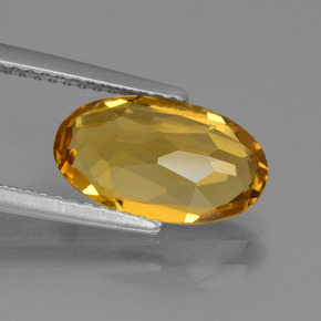 Berillo dorato naturale arancione da 2,26 ct, taglio ovale, VVS-VS