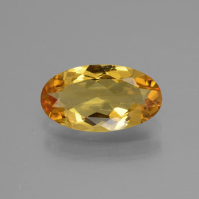 Berillo dorato naturale giallo da 1,42 ct, taglio ovale, VVS-VS