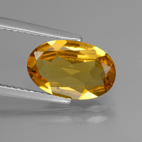 Berillo dorato naturale giallo da 1,73 ct, taglio ovale, VVS-VS
