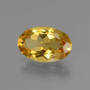 Berillo dorato naturale giallo da 1,74 ct, taglio ovale, VVS-VS